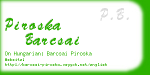 piroska barcsai business card